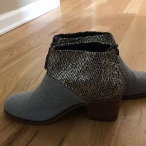 TOMS grey and silver Leila bootie